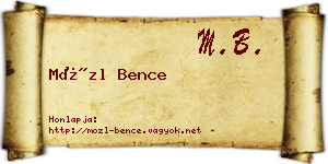 Mözl Bence névjegykártya