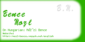 bence mozl business card